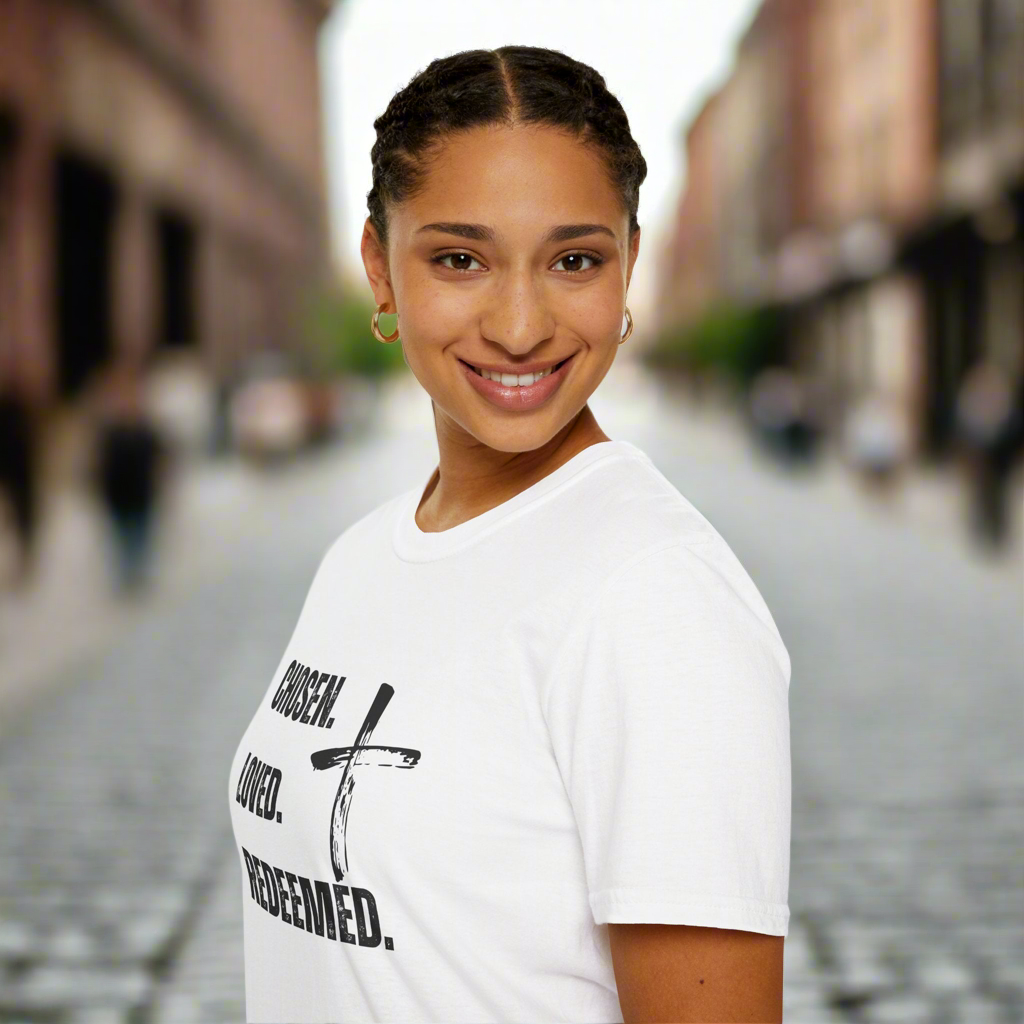 Faith-Inspired Unisex Softstyle T-Shirt - Chosen, Loved, Redeemed - Inspirational Gift, Christian Apparel, Casual Wear, Everyday [...]
