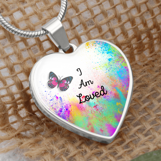 I Am Loved Gift Keepsake Heart Necklace